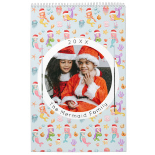Sjöjungfru julfotto kalender