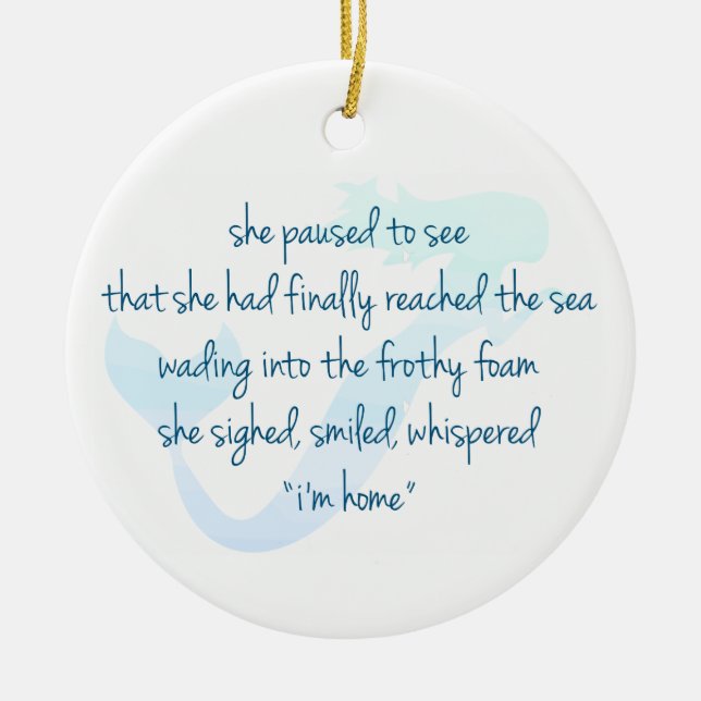 Sjöjungfru Julgransprydnad Keramik (Framsidan)