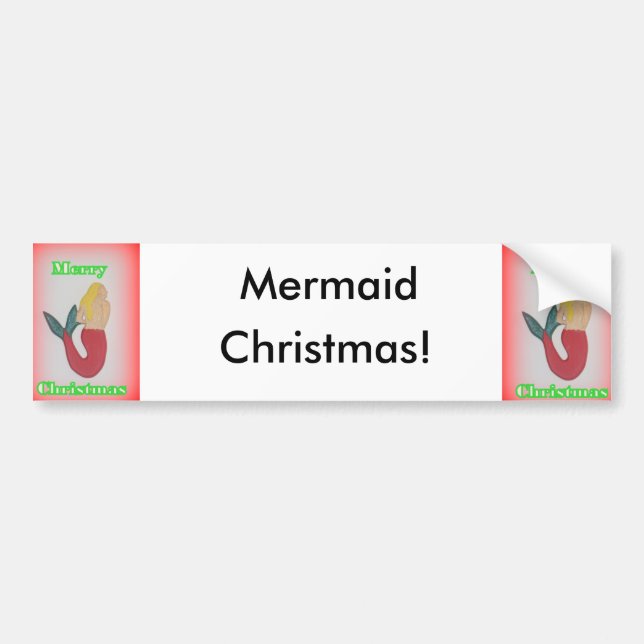 Sjöjungfru Julstötfångare Bildekal (Framsidan)