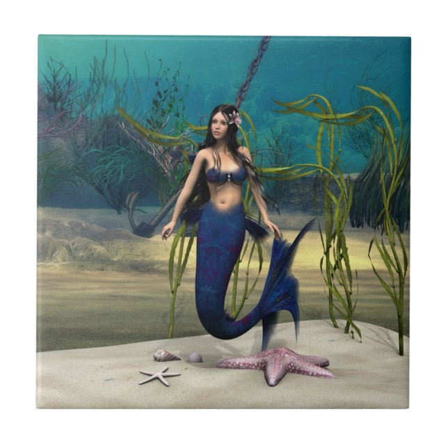 Sjöjungfru Kakelplatta (Framsidan)