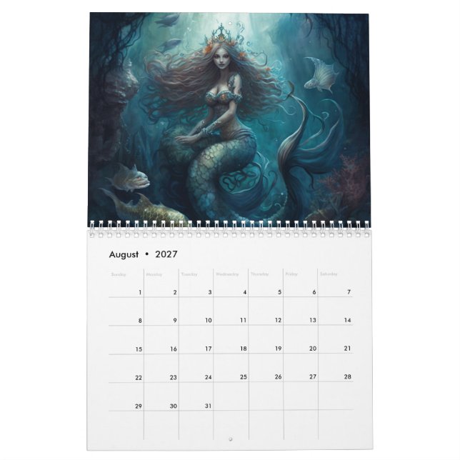 Sjöjungfru Kalender (Aug 2027)