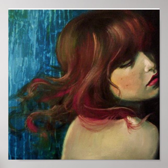 Sjöjungfru (kanvastryck) poster (Framsidan)