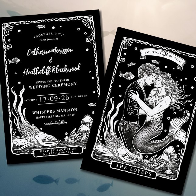 Sjöjungfru Kärlek | Inbjudan till Tarot Wedding (Skapare uppladdad)