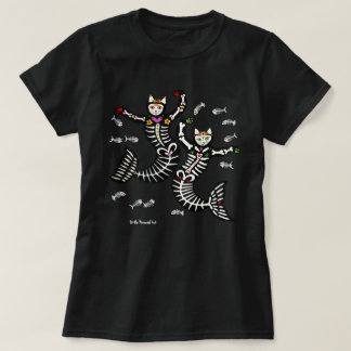Sjöjungfru Katt Dag för döda socker skalle T-Shirt