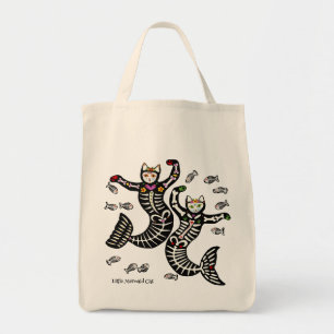 Sjöjungfru kattsockerskalle Tote Bag Tygkasse