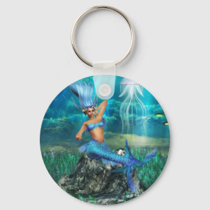 Sjöjungfru Keychain Nyckelring