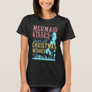 Sjöjungfru Kisses och julen Önskemål T Shirt