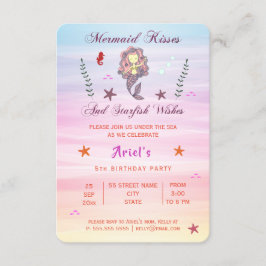 Sjöjungfru Kisses och Starfish Önskemål | Party In Inbjudningar