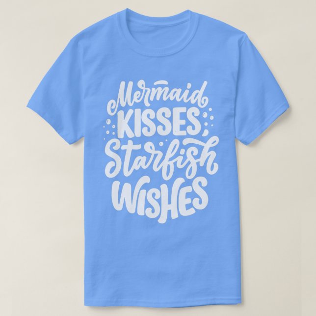 Sjöjungfru Kisses Starfish Önskemål 6 T Shirt (Design framsida)