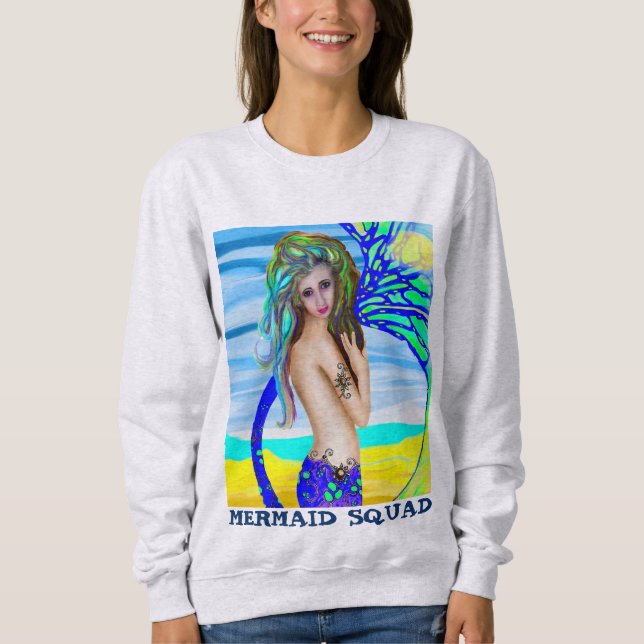Sjöjungfru konst T-shirts (Framsida)