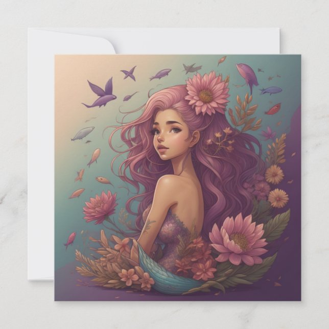 Sjöjungfru Kort (Framsida)