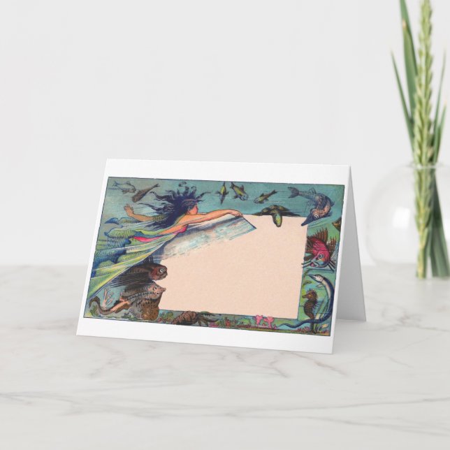 sjöjungfru kort (Framsida)