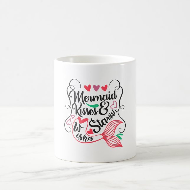 Sjöjungfru Kyssar Sjöstjärna Önskar Kaffemugg (Center)