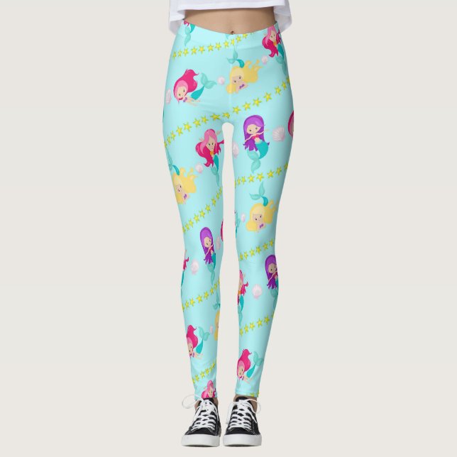 Sjöjungfru Leggings (Framsida)