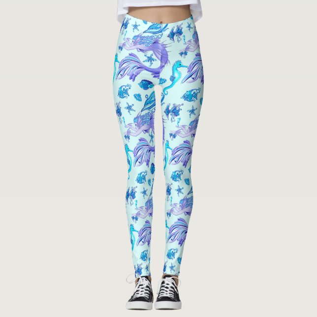 Sjöjungfru Lila Fairy Creator Leggings (Framsida)