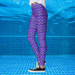 Sjöjungfru Lila och Rosa mönster Leggings<br><div class="desc">Upprepade skalor mönster i lila med liten rosa,  även tillgängliga i grönt och rosa. Bära endast för roligt eller gör en underbar sjöjungfru kostym.</div>