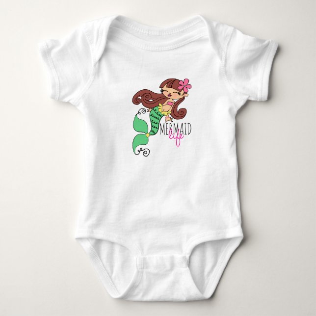 Sjöjungfru Liv Babyströja Bodysuit Tee (Framsida)
