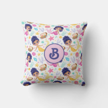 Sjöjungfru Liv Monogram Kastepillow