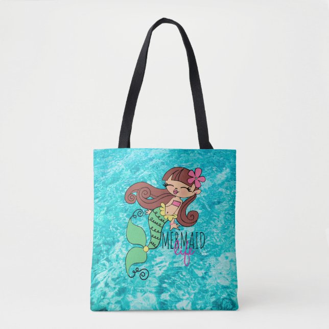 Sjöjungfru Liv Totebag Tygkasse (Framsida)