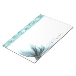 Sjöjungfru  Luxe | Aqua Teal Mint Grönt och Namn Anteckningsblock