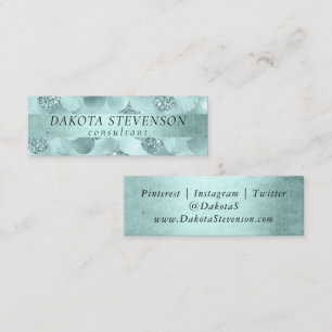 Sjöjungfru Luxe    Märkning för Grönt av seafoam M Mini Visitkort