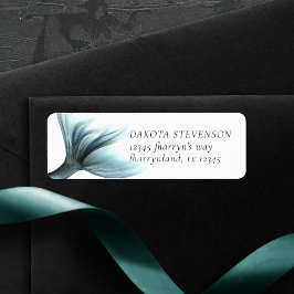 Sjöjungfru Luxe Party | Turkos Blue Svan Returadress Etikett