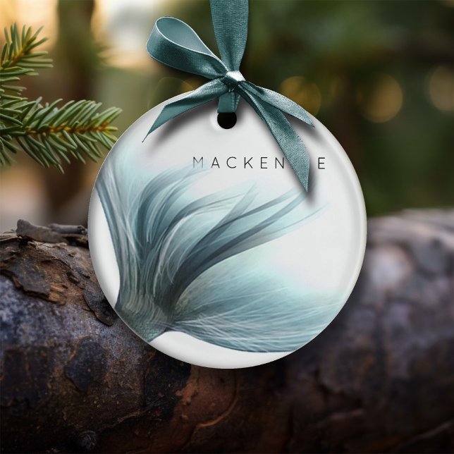 Sjöjungfru Luxe Svan | Anpassningsbar av Seafoam M Julgransprydnad Keramik (Skapare uppladdad)