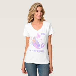 Sjöjungfru Mamma Flicka 1-årsdag Havsfest Förälder T Shirt
