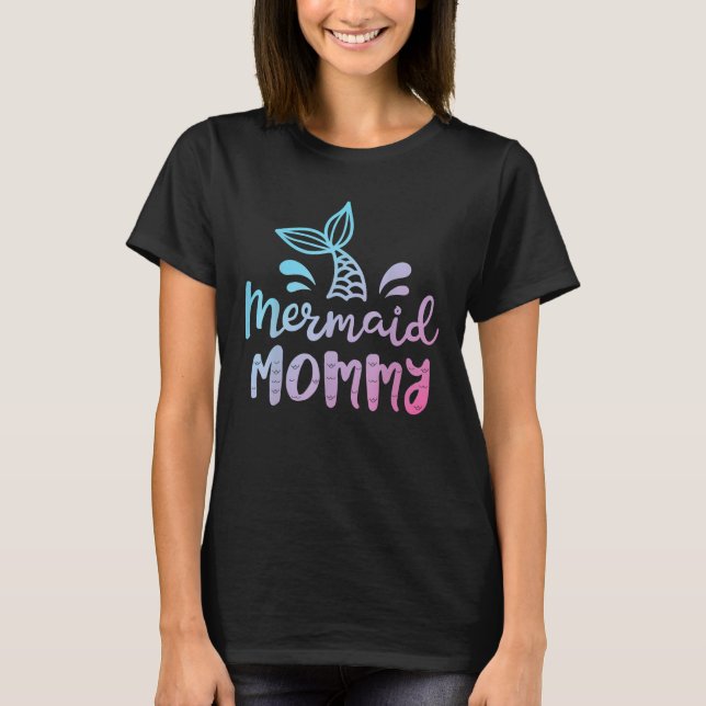Sjöjungfru Mamma Funny Women Mamma Mamma Family Ma T Shirt (Framsida)