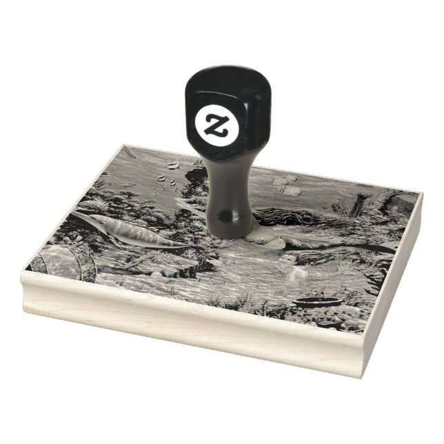 sjöjungfru mamma och baby stämpel (Stämpel)