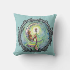 Sjöjungfru Måne Fantasy Art Dekorativ kudde