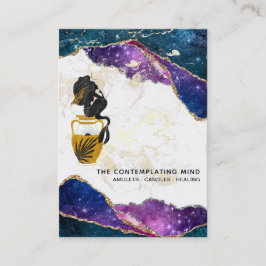 *~* Sjöjungfru Måne Mystic Agate Galaxy Affärskort Visitkort