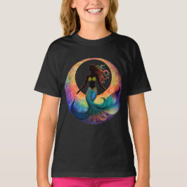 Sjöjungfru Mångudinne Silhuett | Färgrik Grafik T Shirt