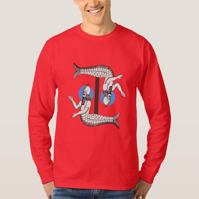 Sjöjungfru manlig Kejsare Triton T Shirt (Framsida)