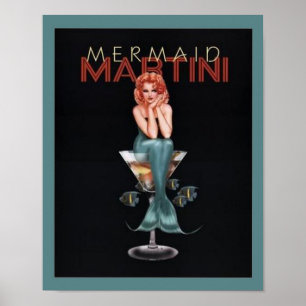 Sjöjungfru Martini Poster