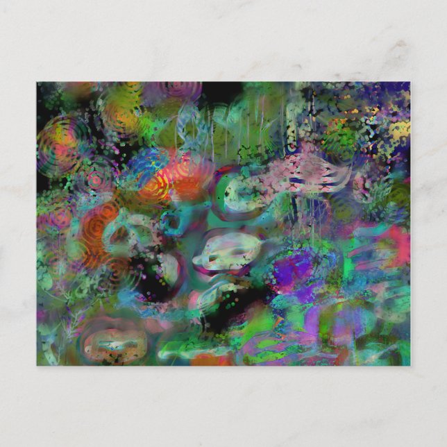 sjöjungfru maskerad vykort (Framsida)