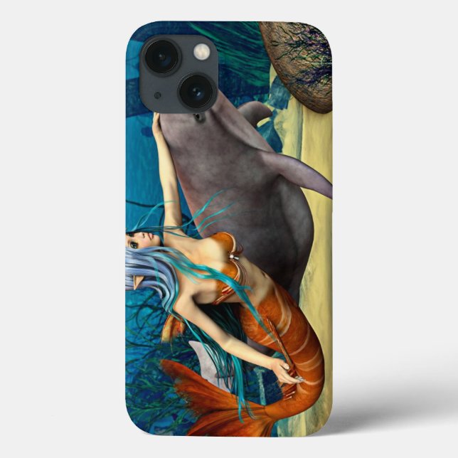 Sjöjungfru med delfin (Baksida)