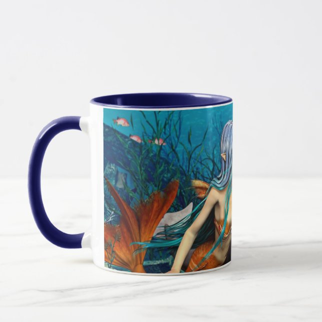 Sjöjungfru med delfin mugg (Vänster)