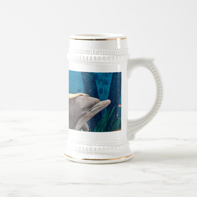 Sjöjungfru med delfin sejdel (Höger)