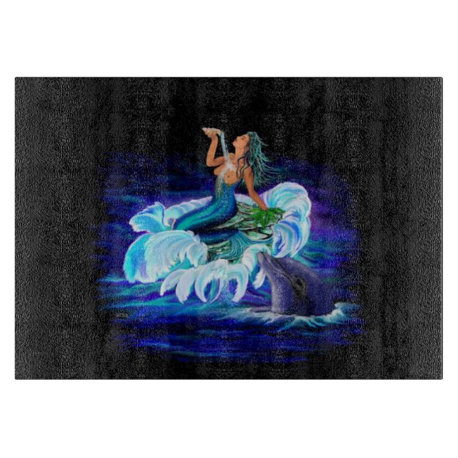 Sjöjungfru med delfiner (Framsidan)