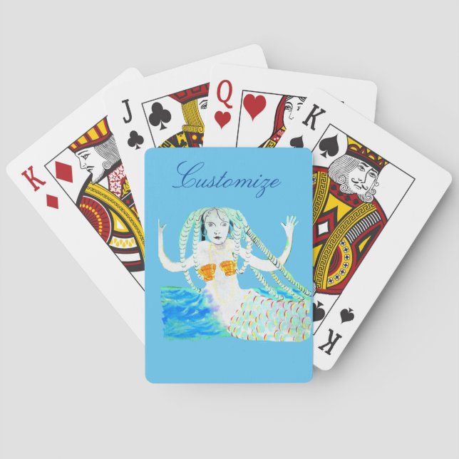 Sjöjungfru med Dreadlocks Thunder_Cove Casinokort (Baksidan)