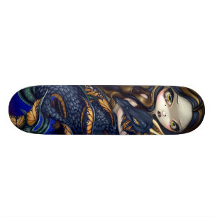 Sjöjungfru med en drake för Black Sea Skateboard Bräda 19,5 Cm