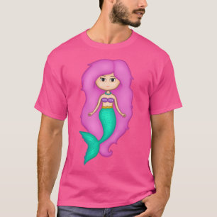 Sjöjungfru med en skadlig Ansikte som tas upp i T Shirt