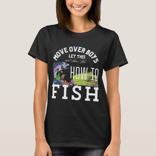 Sjöjungfru med fiskespö t shirt (Framsida)