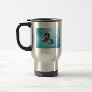Sjöjungfru med havssköldpaddatravel mug resemugg