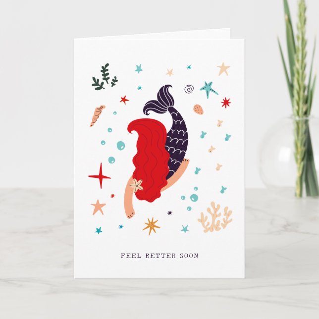 Sjöjungfru meddelande | Tom kort (Framsida)