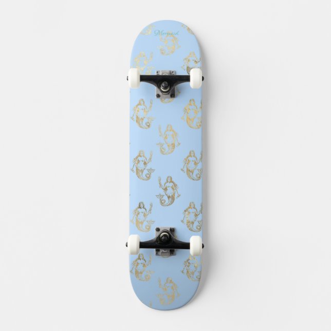 Sjöjungfru Mini Skateboard Bräda 18,5 Cm (Framsida)