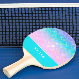 Sjöjungfru mönster anpassningsbar monogram Ping Po Pingisracket