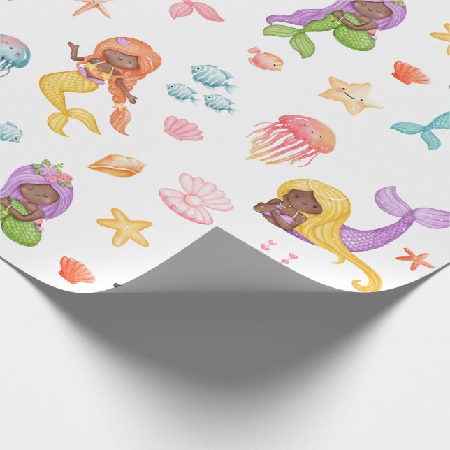 Sjöjungfru Mönster Presentpapper (Hörn)