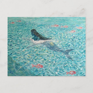 Sjöjungfru mot tidvattnet vykort